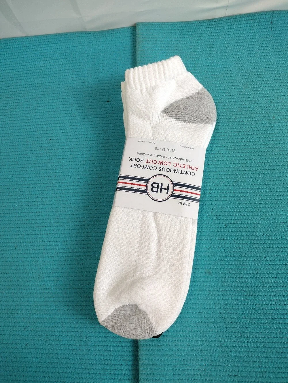 HB Continuous Comfort Athletic Low Cut Socks 13 - 16  (3 Pair)